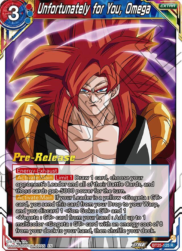 Unfortunately for You, Omega (BT25-125) [Legend of the Dragon Balls Prerelease Promos] | North Valley Games