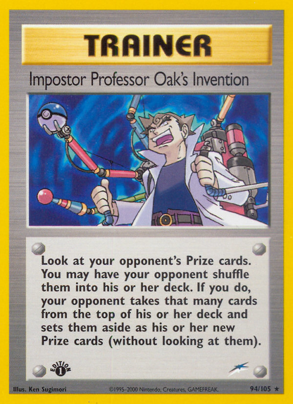 Impostor Professor Oak's Invention (94/105) [Neo Destiny 1st Edition] | North Valley Games