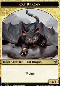 Cat Dragon // Dragon (006) Double-Sided Token [Commander 2017 Tokens] | North Valley Games