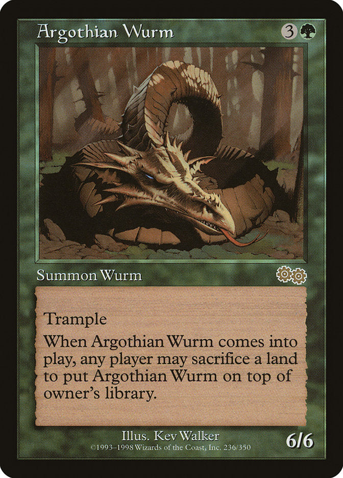 Argothian Wurm [Urza's Saga] | North Valley Games