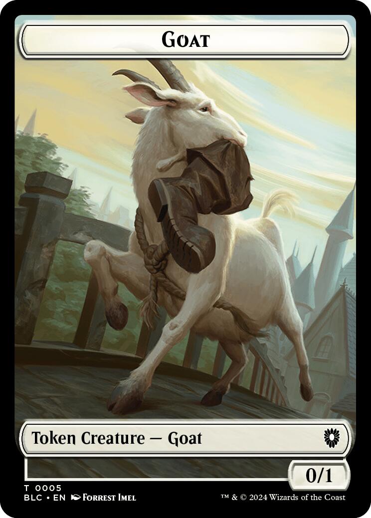 Goat // Wolf (032) Double-Sided Token [Bloomburrow Commander Tokens] | North Valley Games