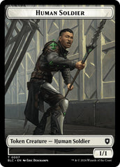 Human Soldier // Wolf (035) Double-Sided Token [Bloomburrow Commander Tokens] | North Valley Games