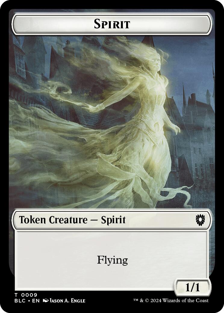 Spirit // Faerie Double-Sided Token [Bloomburrow Commander Tokens] | North Valley Games