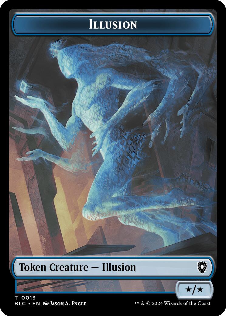 Illusion // Goblin Double-Sided Token [Bloomburrow Commander Tokens] | North Valley Games