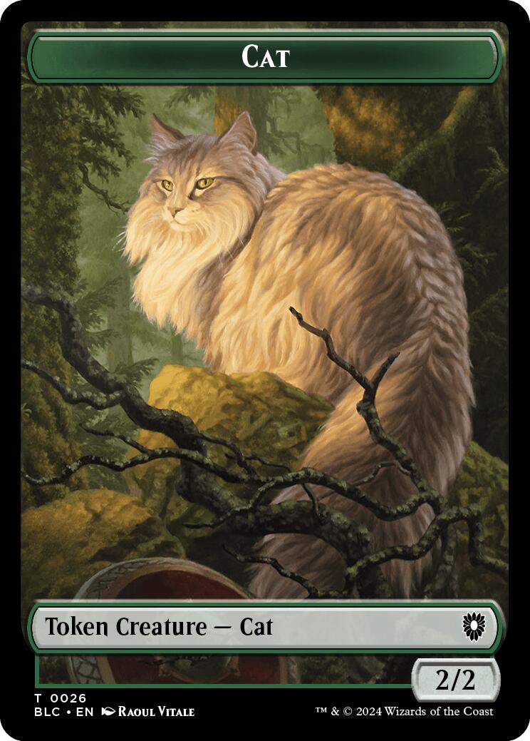 Cat // Beast (025) Double-Sided Token [Bloomburrow Commander Tokens] | North Valley Games