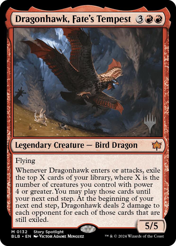Dragonhawk, Fate's Tempest (Promo Pack) [Bloomburrow Promos] | North Valley Games