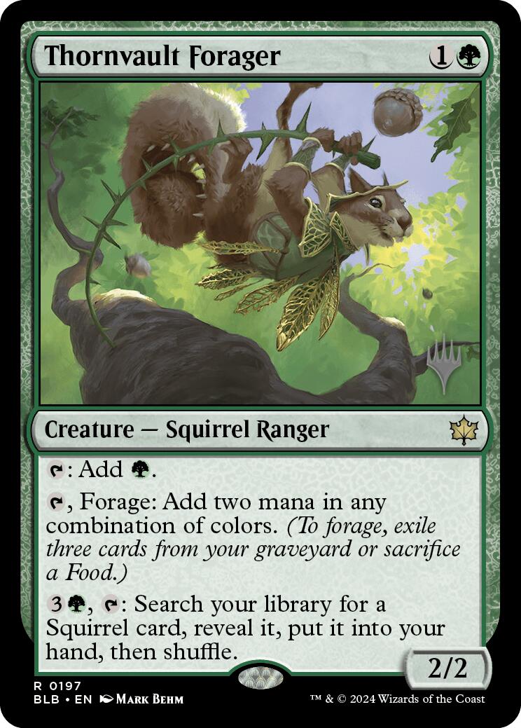 Thornvault Forager (Promo Pack) [Bloomburrow Promos] | North Valley Games