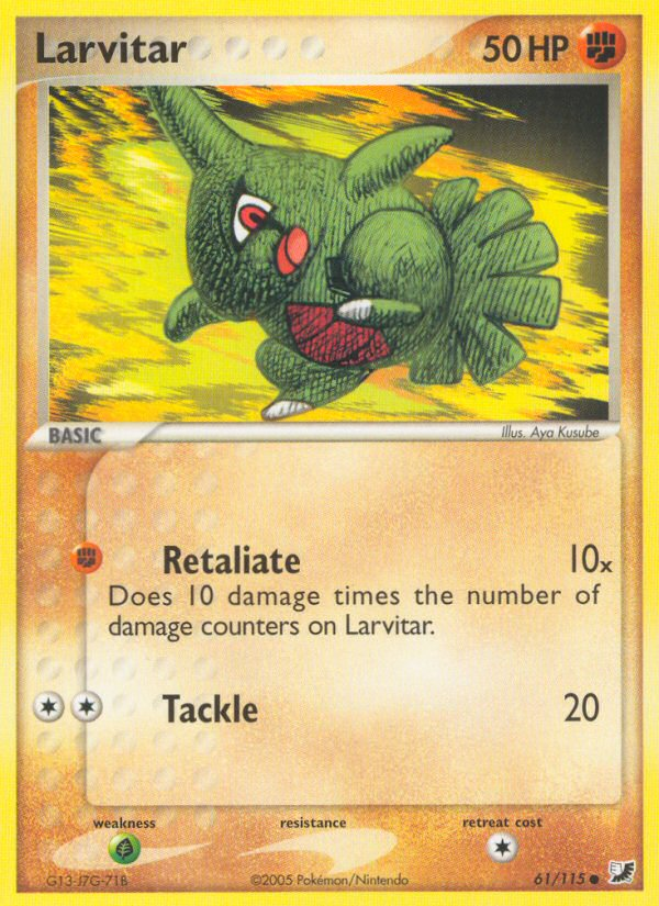 Larvitar (61/115) [EX: Unseen Forces] | North Valley Games