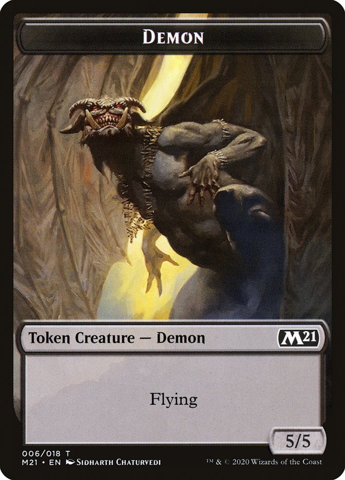 Bird // Demon Double-Sided Token [Core Set 2021 Tokens] | North Valley Games