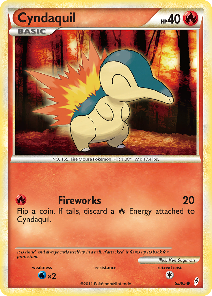 Cyndaquil (55/95) [HeartGold & SoulSilver: Call of Legends] | North Valley Games