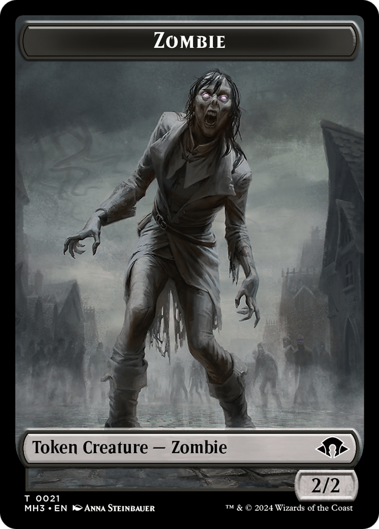 Zombie // Energy Reserve Double-Sided Token [Modern Horizons 3 Tokens] | North Valley Games