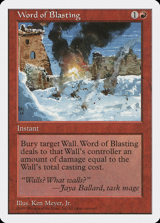Word of Blasting [Fifth Edition] | North Valley Games