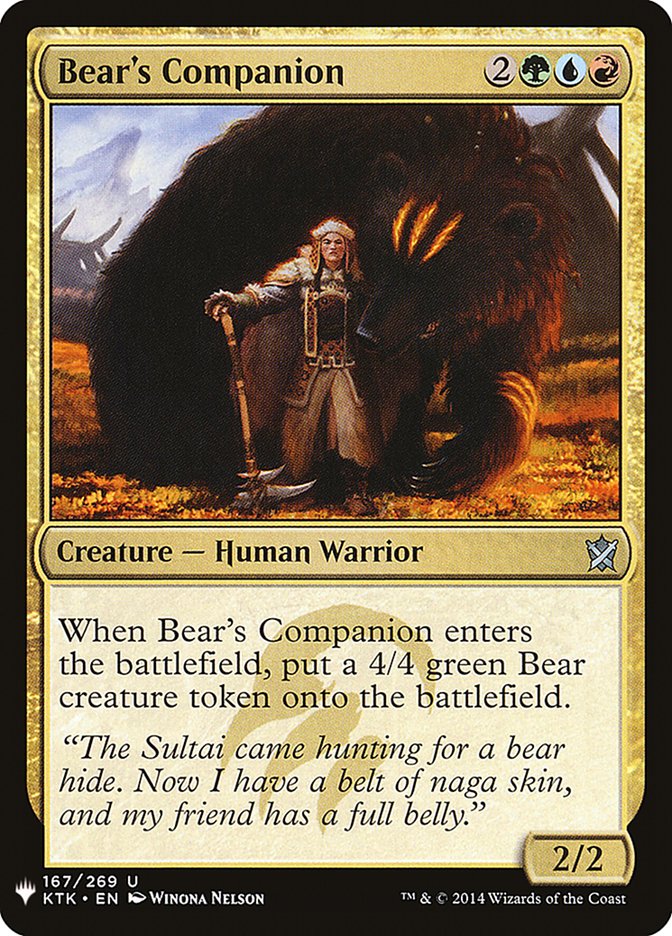 Bear's Companion [Mystery Booster] | North Valley Games