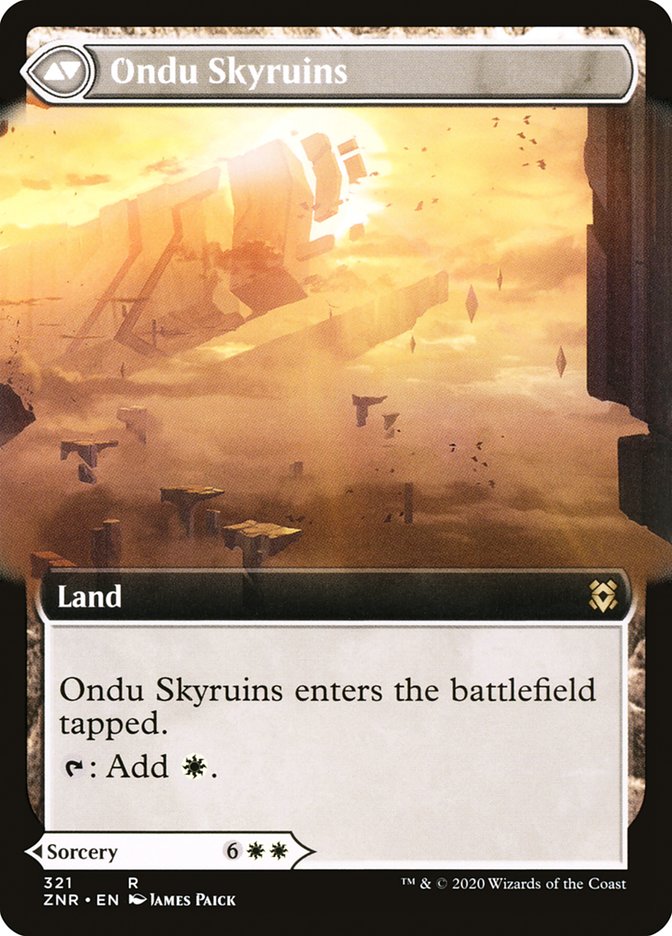 Ondu Inversion // Ondu Skyruins (Extended Art) [Zendikar Rising] | North Valley Games