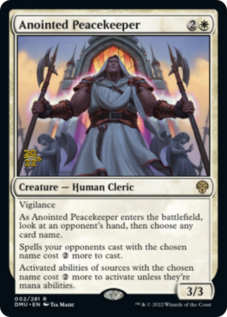 Anointed Peacekeeper [Dominaria United Prerelease Promos] | North Valley Games