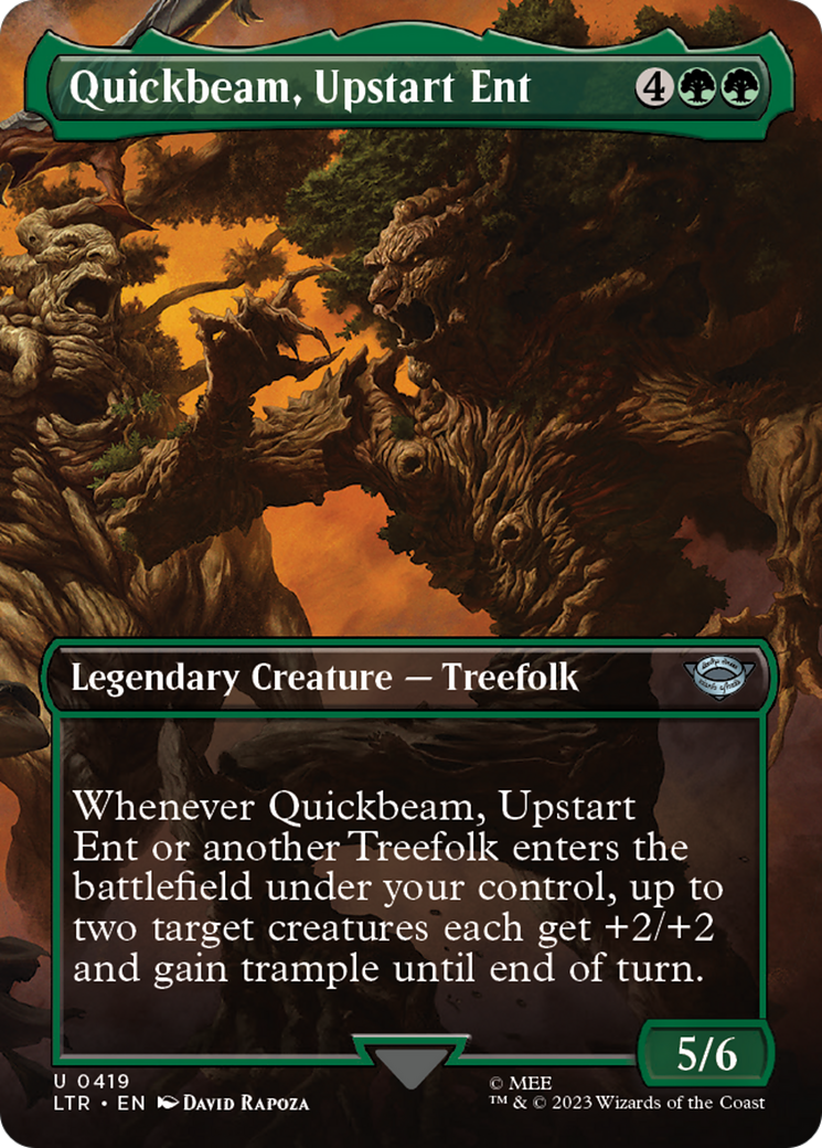 Quickbeam, Upstart Ent (Borderless Alternate Art) [The Lord of the Rings: Tales of Middle-Earth] | North Valley Games