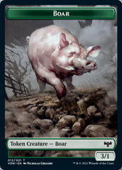 Copy // Boar Double-Sided Token [Innistrad: Crimson Vow Tokens] | North Valley Games