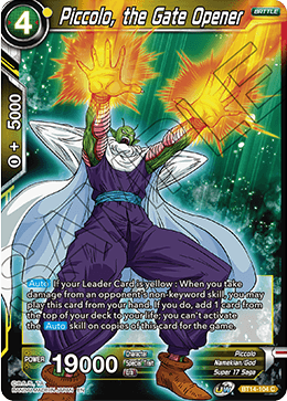 Piccolo, the Gate Opener (BT14-104) [Cross Spirits] | North Valley Games