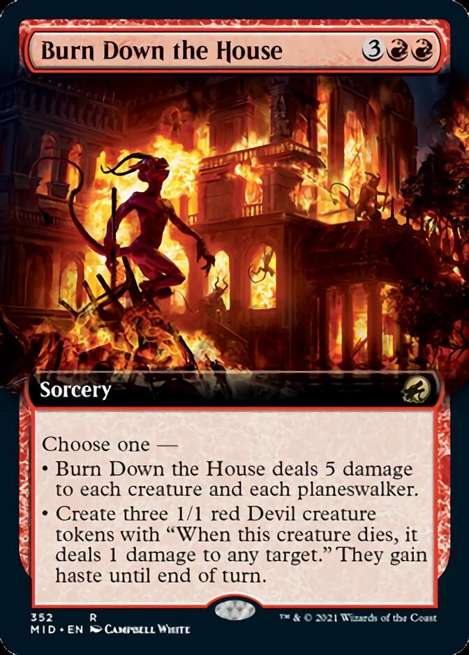 Burn Down the House (Extended Art) [Innistrad: Midnight Hunt] | North Valley Games
