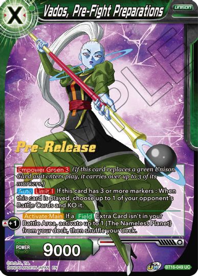 Vados, Pre-Fight Preparations (BT16-049) [Realm of the Gods Prerelease Promos] | North Valley Games