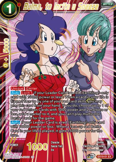Bulma, to Incite a Sneeze (EX19-01) [Special Anniversary Set 2021] | North Valley Games