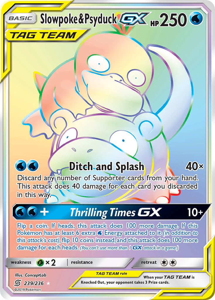 Slowpoke & Psyduck GX (239/236) [Sun & Moon: Unified Minds] | North Valley Games