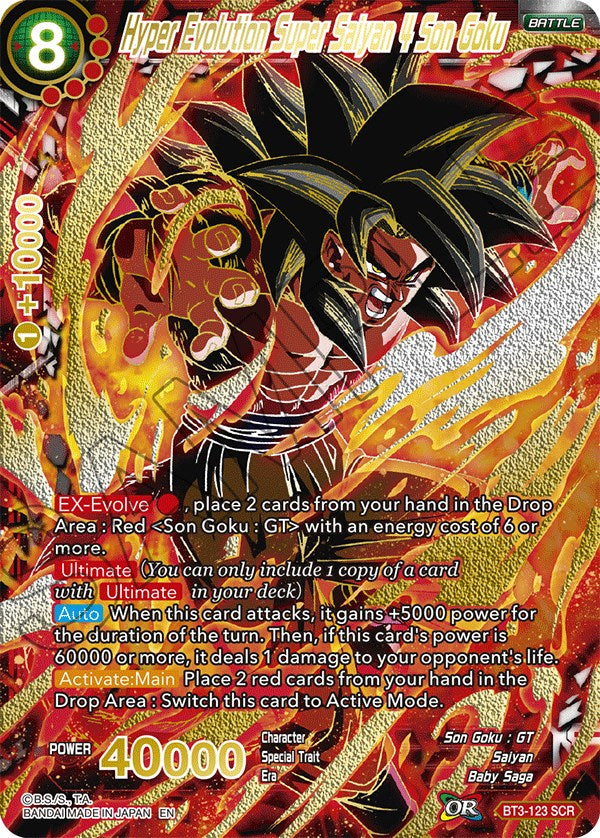 Hyper Evolution Super Saiyan 4 Son Goku (SCR) (BT3-123) [5th Anniversary Set] | North Valley Games