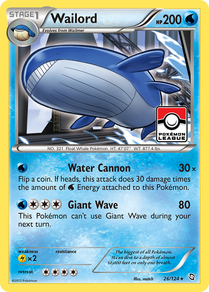 Wailord (26/124) [Black & White: Dragons Exalted] | North Valley Games