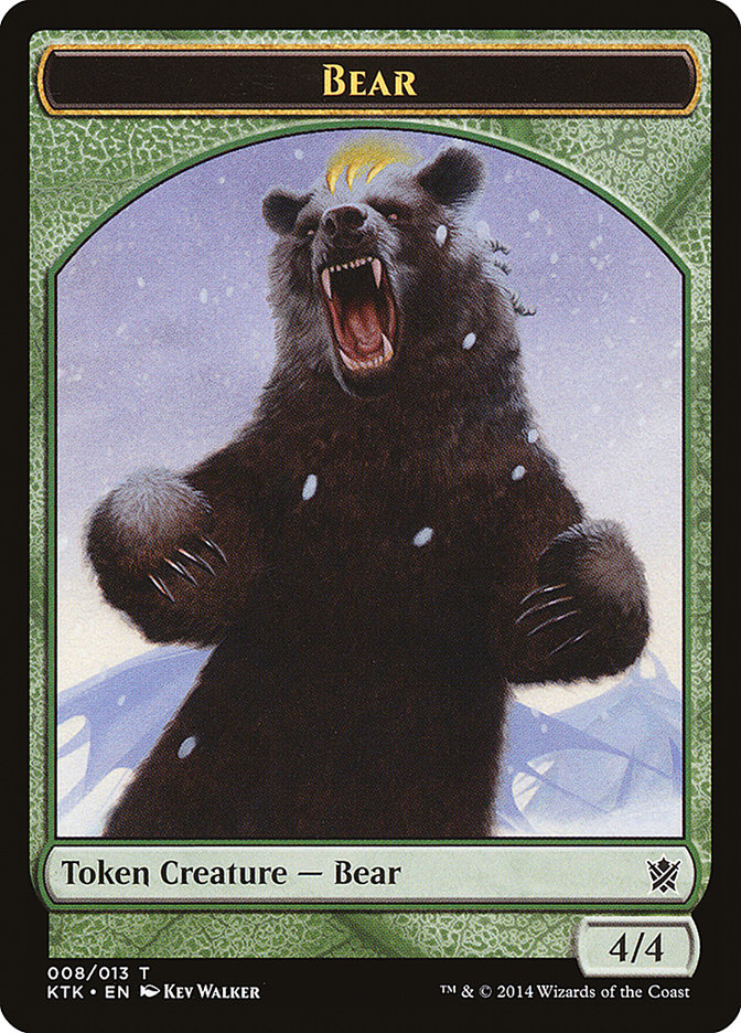 Bear Token [Khans of Tarkir Tokens] | North Valley Games