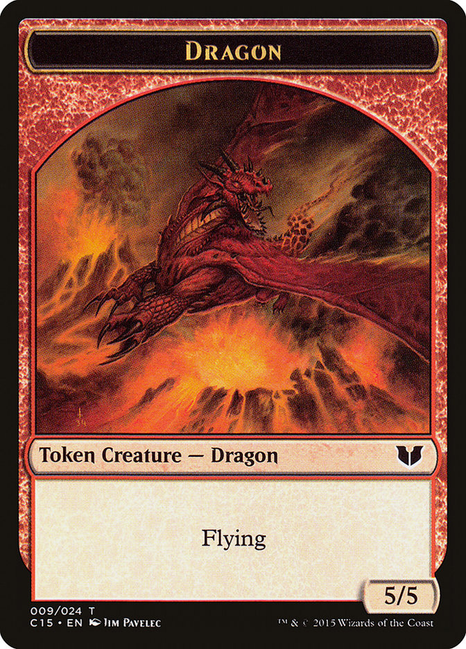 Dragon // Dragon Double-Sided Token [Commander 2015 Tokens] | North Valley Games