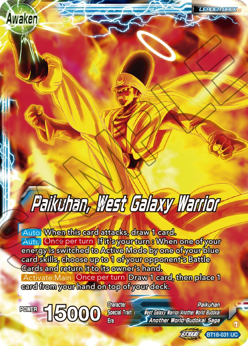 Paikuhan // Paikuhan, West Galaxy Warrior (BT18-031) [Dawn of the Z-Legends] | North Valley Games