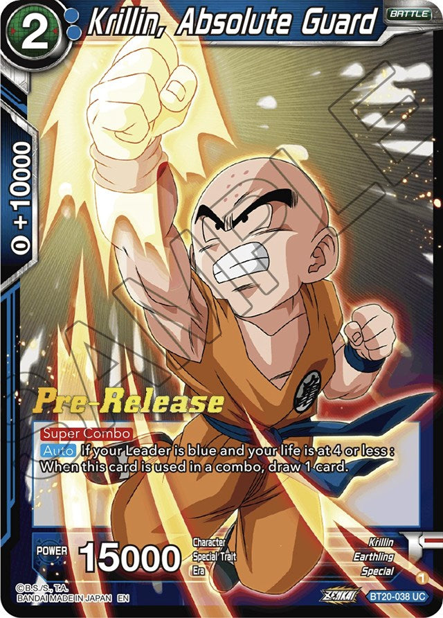 Krillin, Absolute Guard (BT20-038) [Power Absorbed Prerelease Promos] | North Valley Games