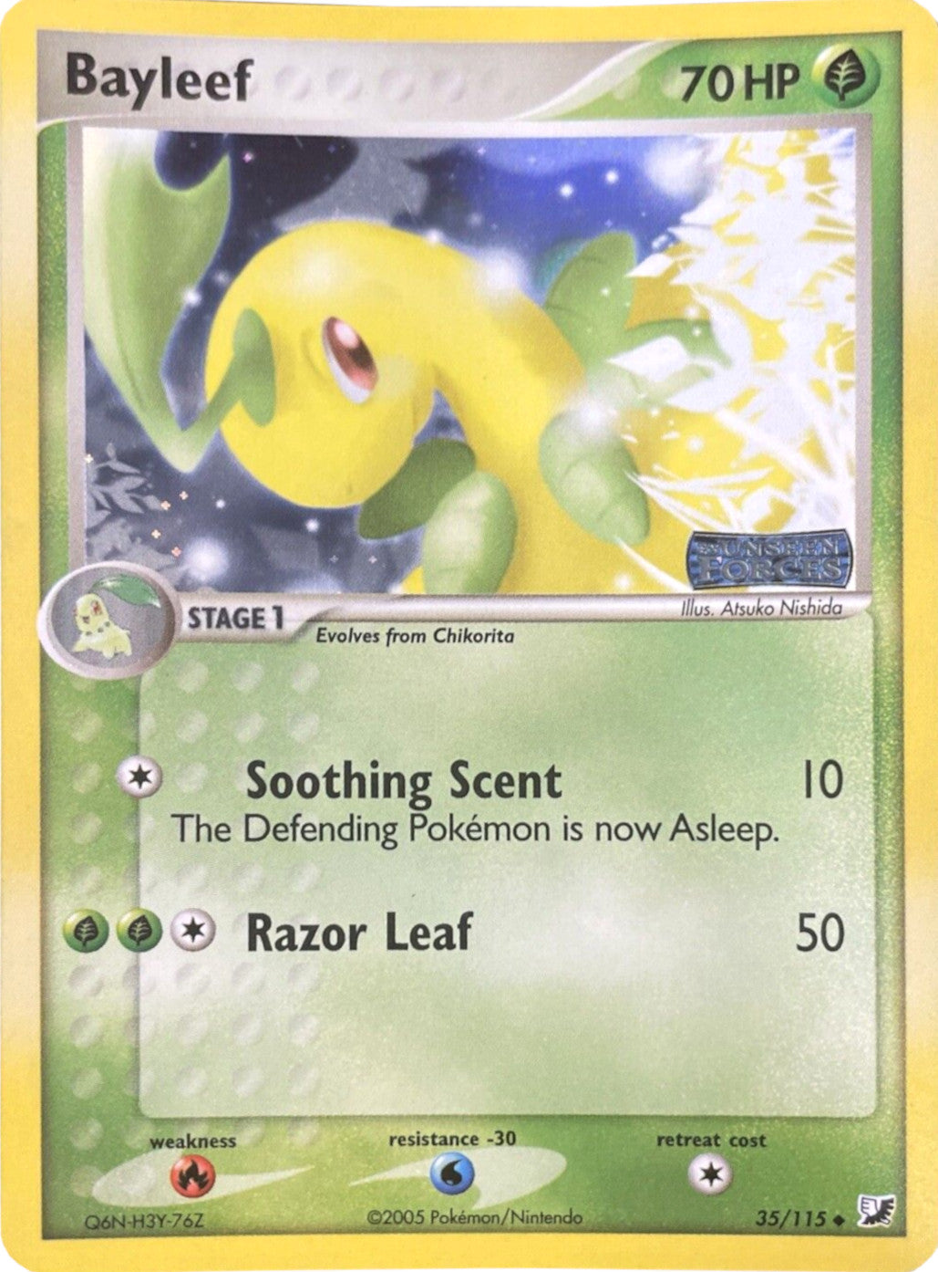 Bayleef (35/115) (Stamped) [EX: Unseen Forces] | North Valley Games