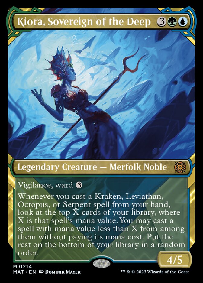 Kiora, Sovereign of the Deep (Showcase Halo Foil) [March of the Machine: The Aftermath] | North Valley Games