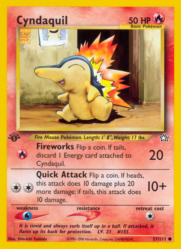 Cyndaquil (57/111) [Neo Genesis 1st Edition] | North Valley Games