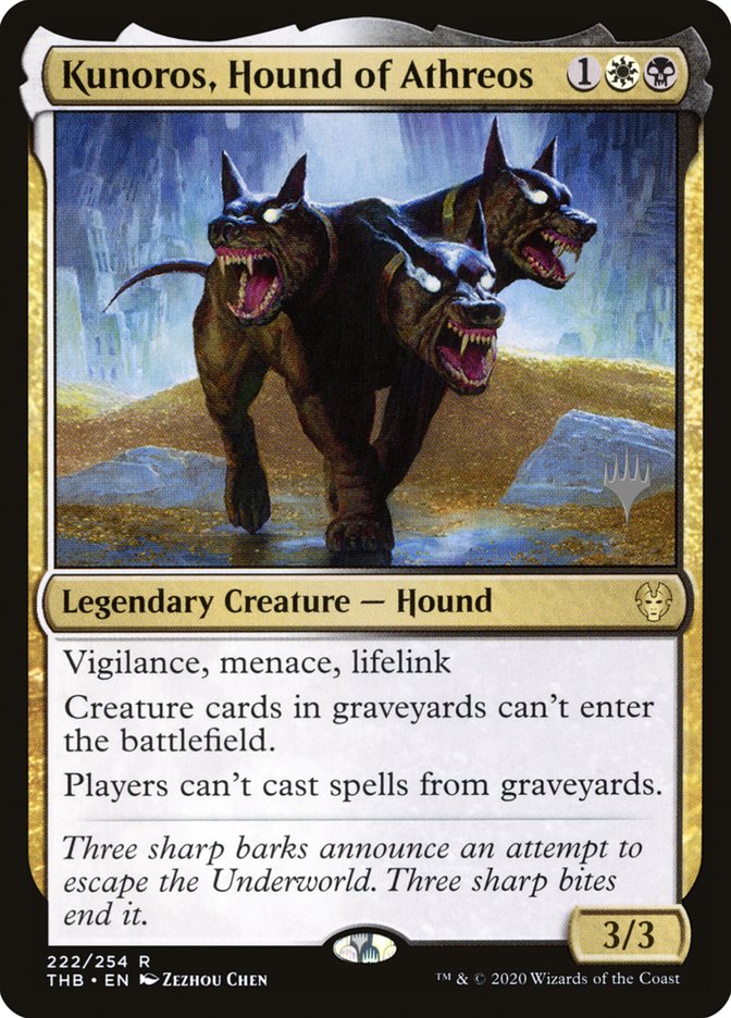 Kunoros, Hound of Athreos (Promo Pack) [Theros Beyond Death Promos] | North Valley Games