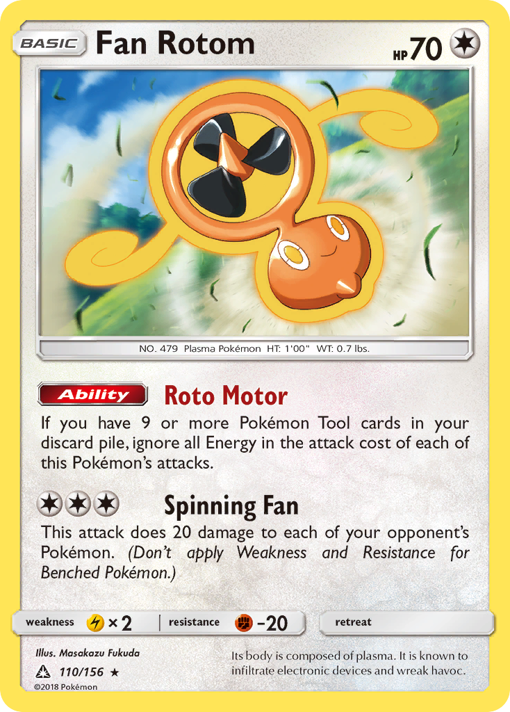 Fan Rotom (110/156) [Sun & Moon: Ultra Prism] | North Valley Games