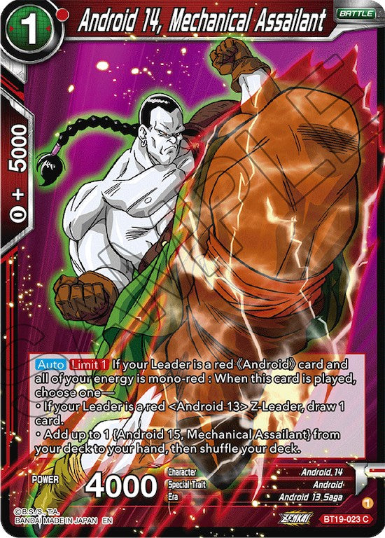 Android 14, Mechanical Assailant (BT19-023) [Fighter's Ambition] | North Valley Games