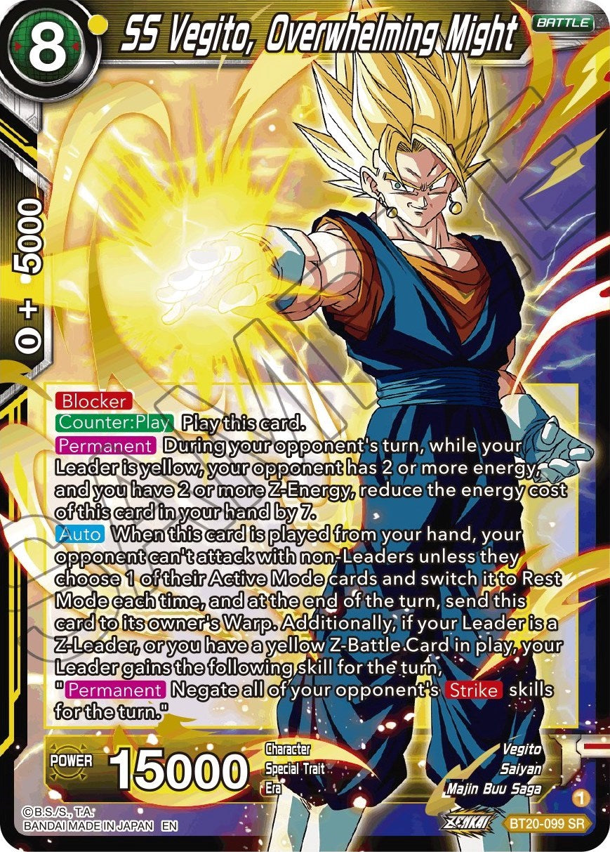 SS Vegito, Overwhelming Might (BT20-099) [Power Absorbed] | North Valley Games