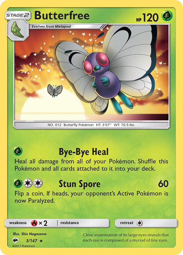 Butterfree (3/147) [Sun & Moon: Burning Shadows] | North Valley Games