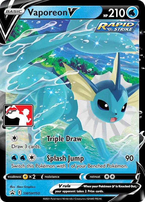 Vaporeon V (SWSH150) [Prize Pack Series One] | North Valley Games