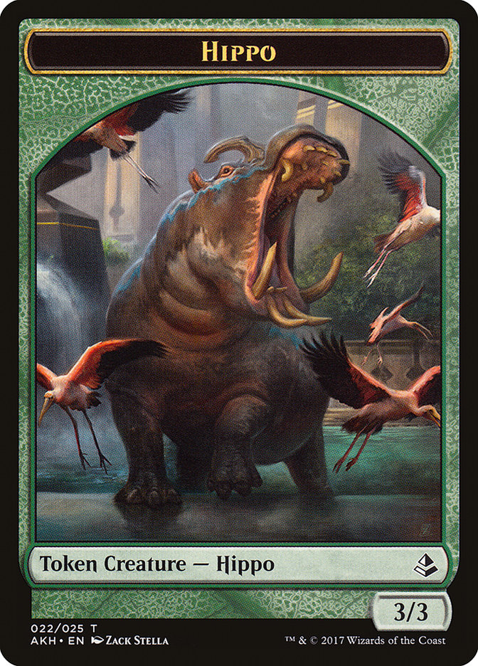Aven Wind Guide // Hippo Double-Sided Token [Amonkhet Tokens] | North Valley Games