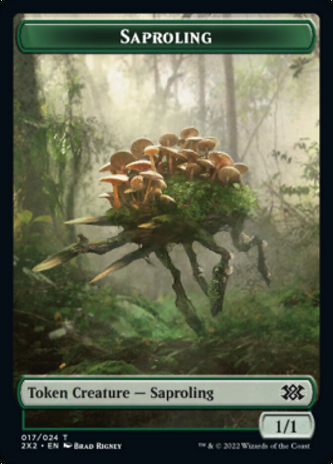 Saproling // Treasure Double-Sided Token [Double Masters 2022 Tokens] | North Valley Games