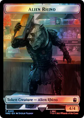 Alien Rhino // Beast Double-Sided Token (Surge Foil) [Doctor Who Tokens] | North Valley Games