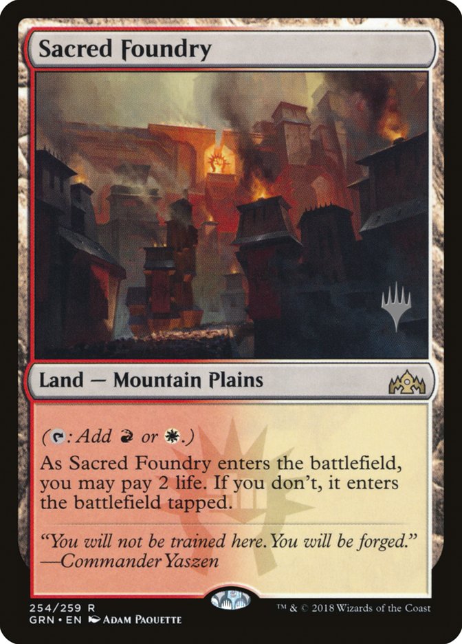 Sacred Foundry (Promo Pack) [Guilds of Ravnica Promos] | North Valley Games