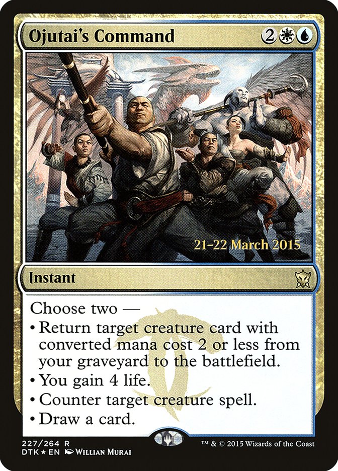 Ojutai's Command [Dragons of Tarkir Prerelease Promos] | North Valley Games