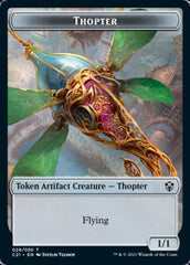 Golem (025) // Thopter Double-Sided Token [Commander 2021 Tokens] | North Valley Games