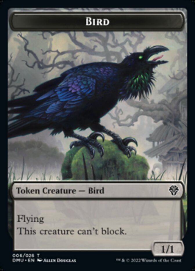 Bird (002) // Bird (006) Double-Sided Token [Dominaria United Tokens] | North Valley Games