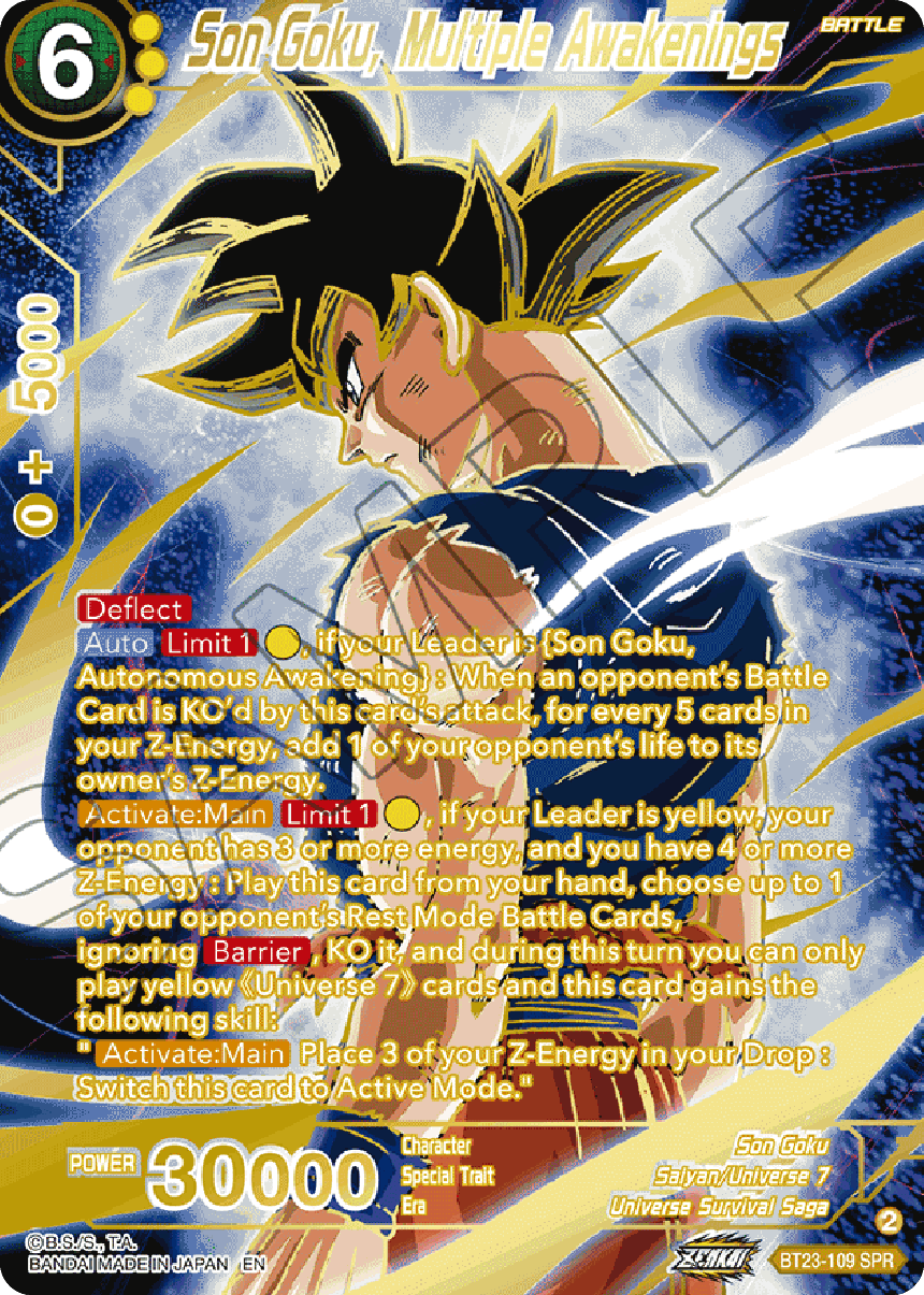 Son Goku, Multiple Awakenings (SPR) (BT23-109) [Perfect Combination] | North Valley Games