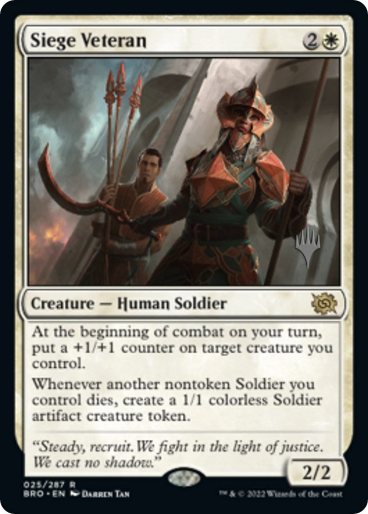 Siege Veteran (Promo Pack) [The Brothers' War Promos] | North Valley Games